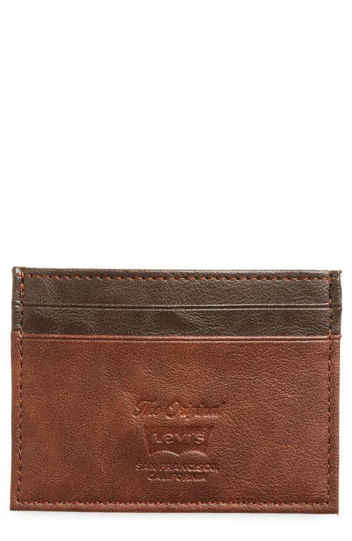 Shop Levi's® Ivy Leather Card Case In Tan/brown