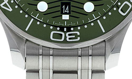 Shop Watchfinder & Co. Omega  2022 Seamaster Diver 300m Automatic Bracelet Watch, 42mm In Silver/green