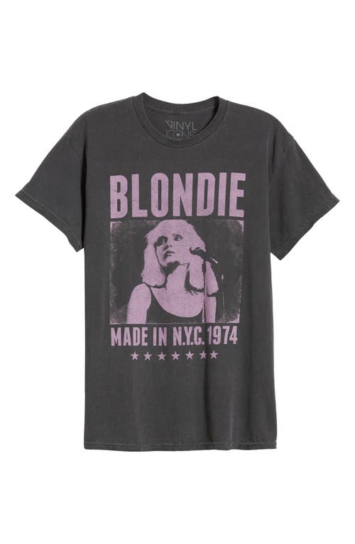 Shop Vinyl Icons Blondie 1974 Cotton Graphic T-shirt In Washed Black