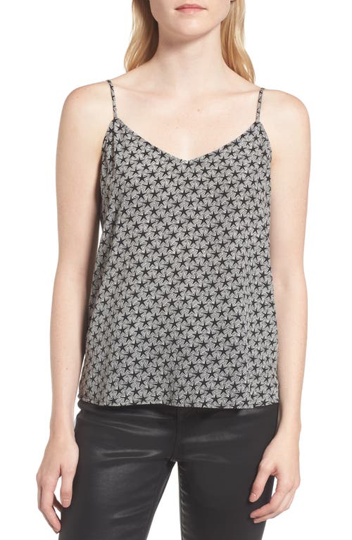 Shop Ag Lisette Silk Tank & Scarf In Starline True Black/ivory