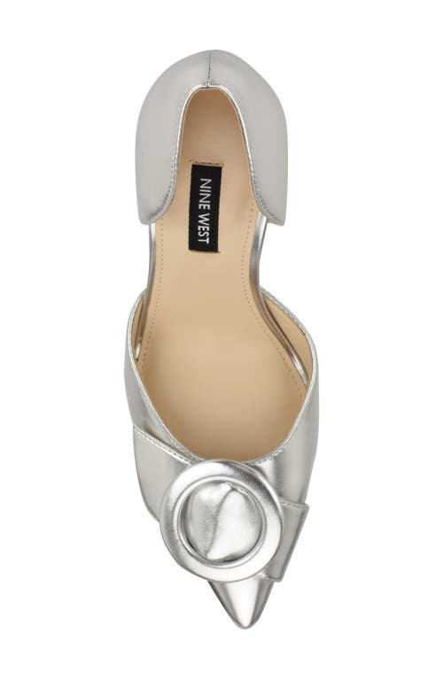 Shop Nine West Frolly Pointed Toe D'orsay Pump In Silver