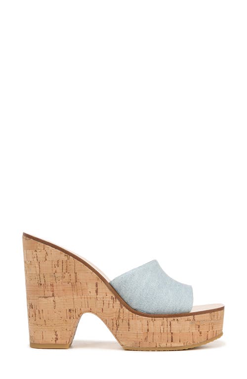 Shop Veronica Beard Paulita Platform Slide Sandal In Vista Blue