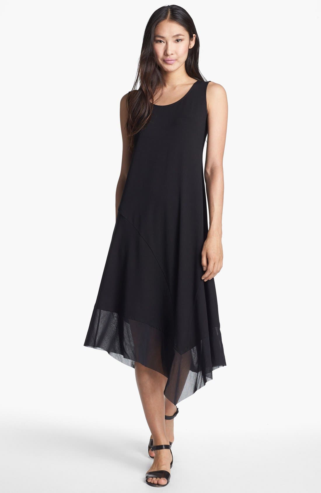 Eileen Fisher Scoop Neck Asymmetrical Dress (Petite) Nordstrom