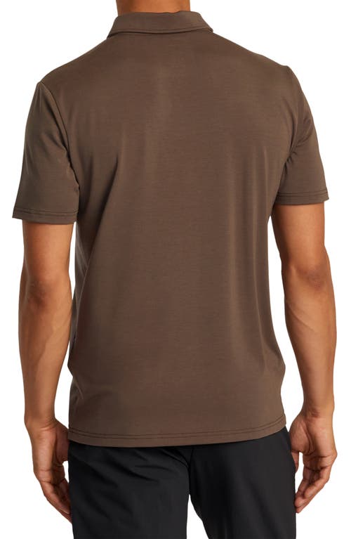 Shop Rvca Balance Performance Polo In Mocha