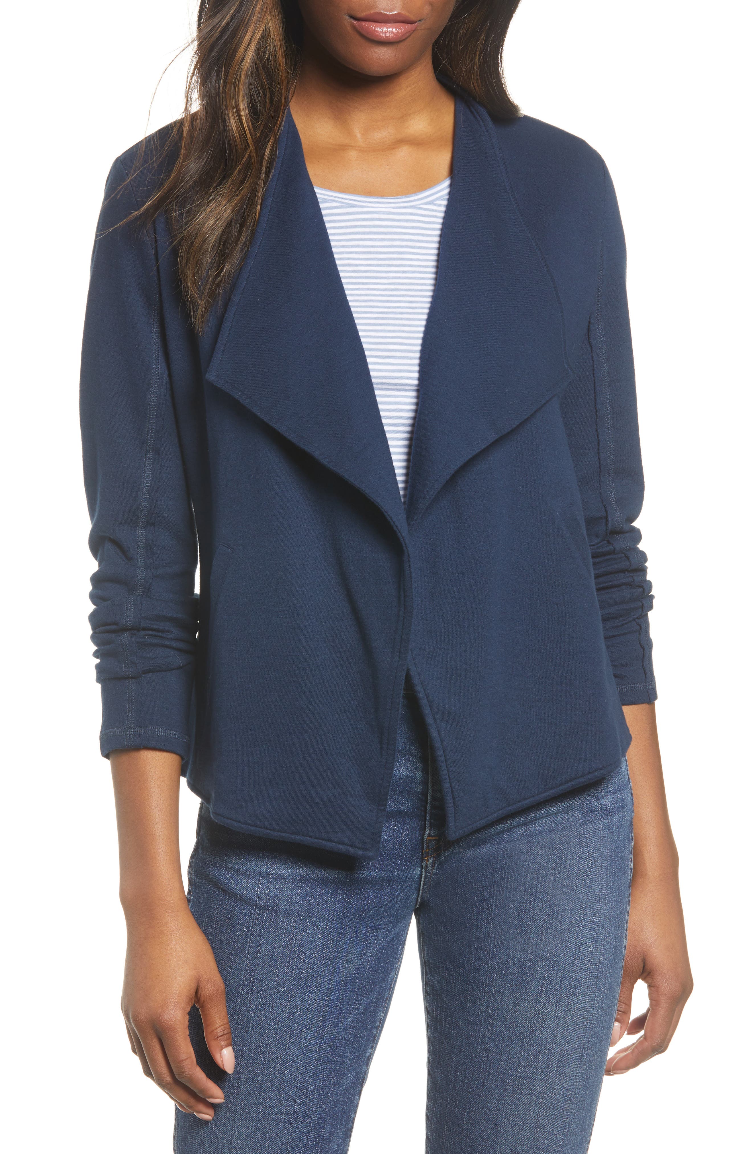 women's light blue blazer jacket