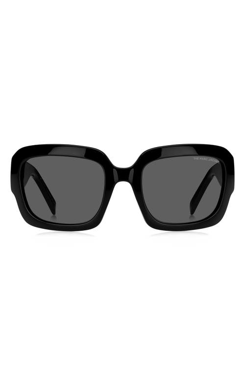 Shop Marc Jacobs 59mm Rectangle Sunglasses In Black/grey