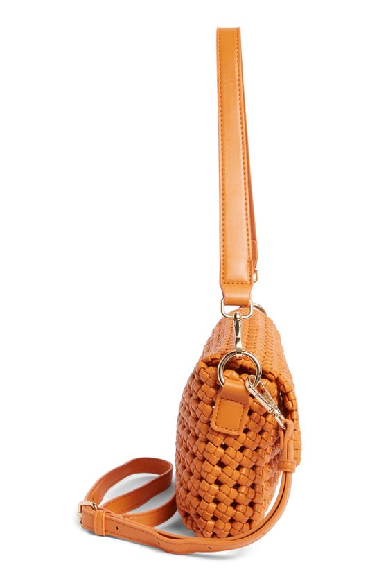 Shop Urban Expressions Handbags Weave Convertible Shoulder Bag In Orange