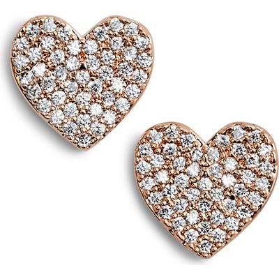 Kate Spade New York Yours Truly Pave Heart Stud Earrings