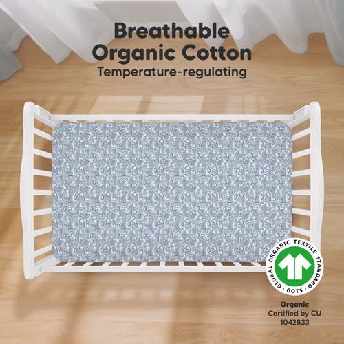 Keababies Soothe Fitted Crib Sheet In Excavation