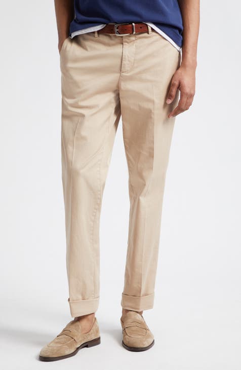 Italian Fit Garment Dyed Stretch Cotton Pants