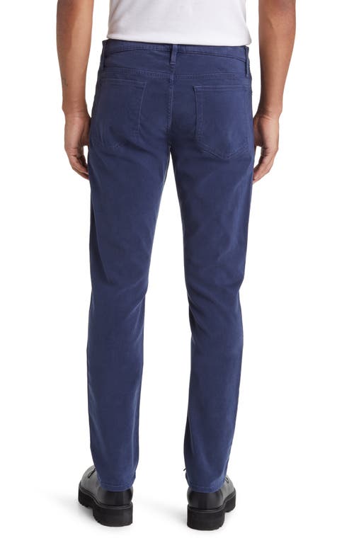 Frame L'homme Slim Fit Five-pocket Twill Pants In Dark Denim