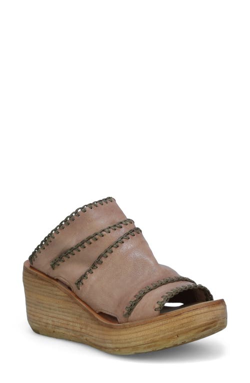 A. S.98 Nelson Platform Wedge Sandal in Mauve