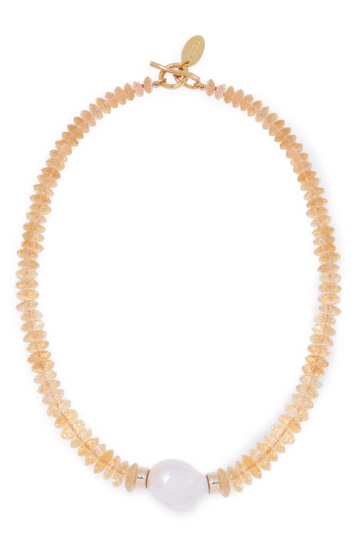 Calypso Beaded Necklace in Yellow