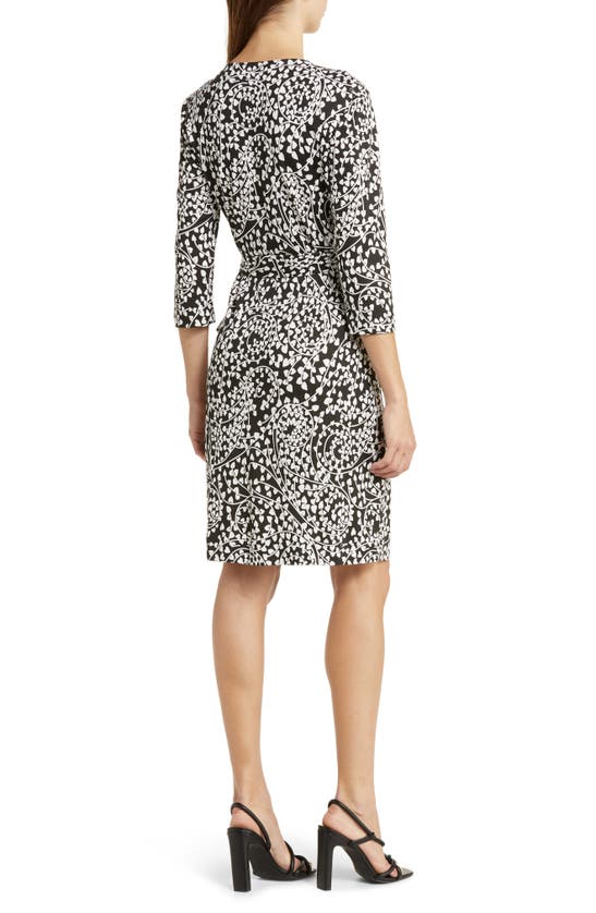 Shop Dvf New Julian Two Silk Jersey Wrap Dress In Love Stems Small Black