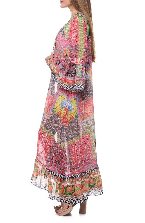 Ranee's Ranees Ruffle Cover-up Duster In Pink