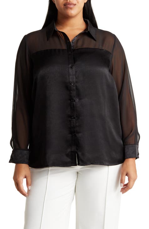 Long Sleeve Plus Size Tops: Blouses & Shirts