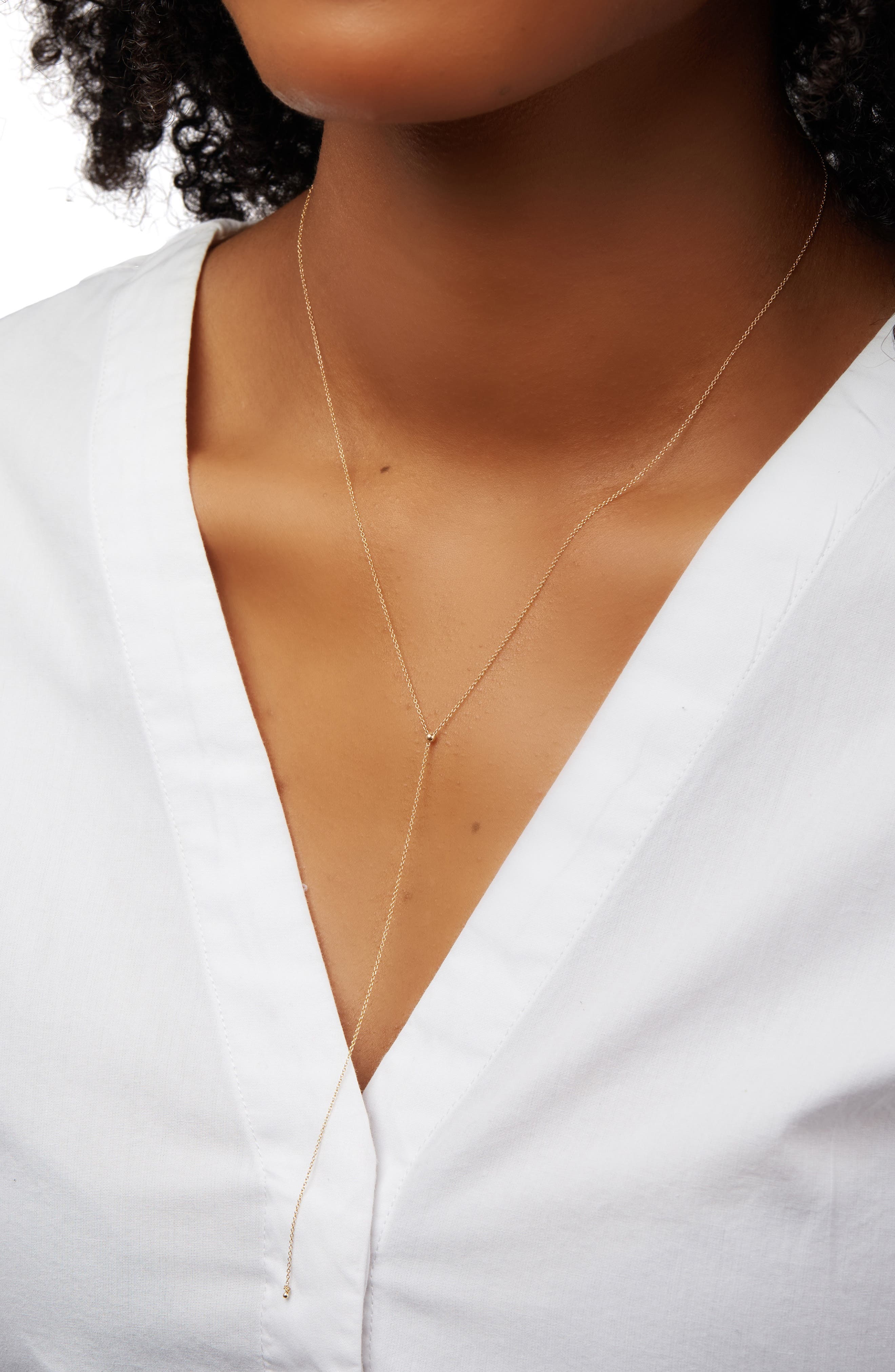 womens 14k gold y necklace