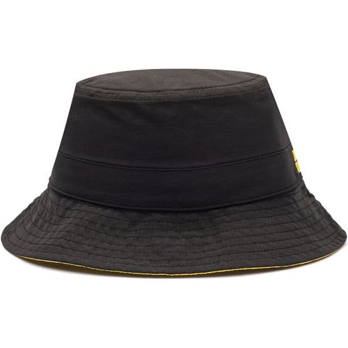 FAN INK Men's Black/Yellow Borussia Dortmund Terrain Reversible Adjustable Bucket Hat