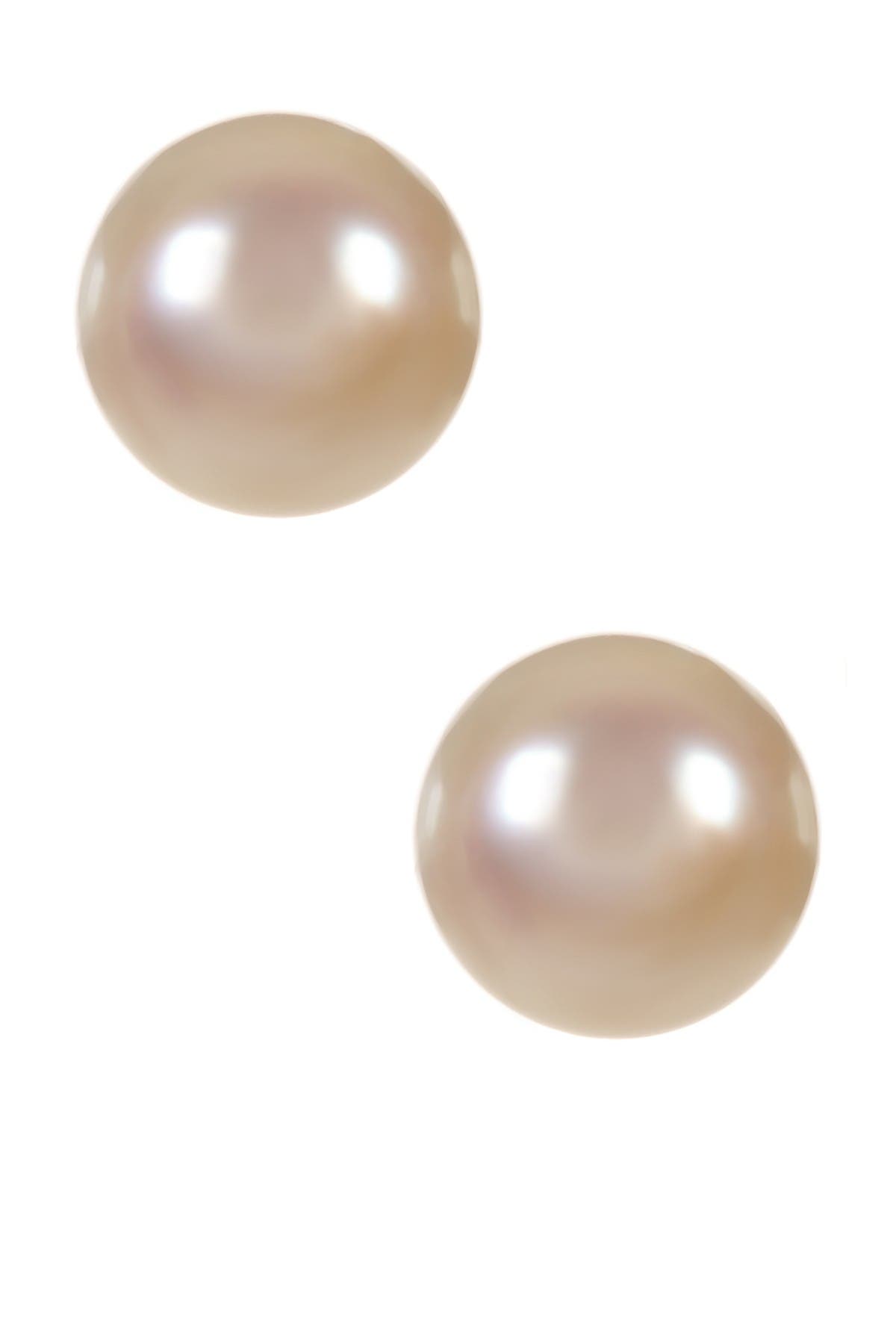 Z1080 belle 12 mm White Freshwater Pearl Earring Silver Stud