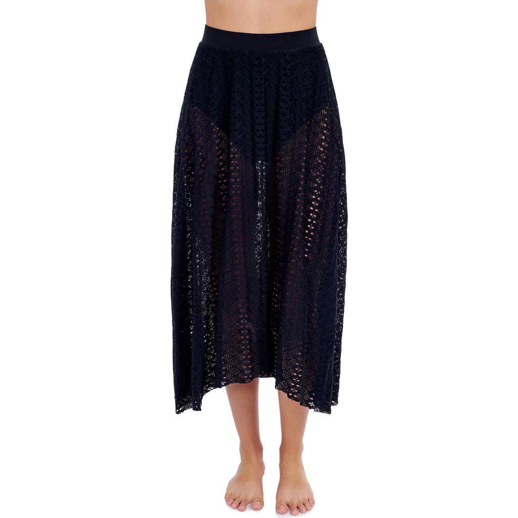 Profile By Gottex Tutti Frutti Texture Pull-on Skirt In Black