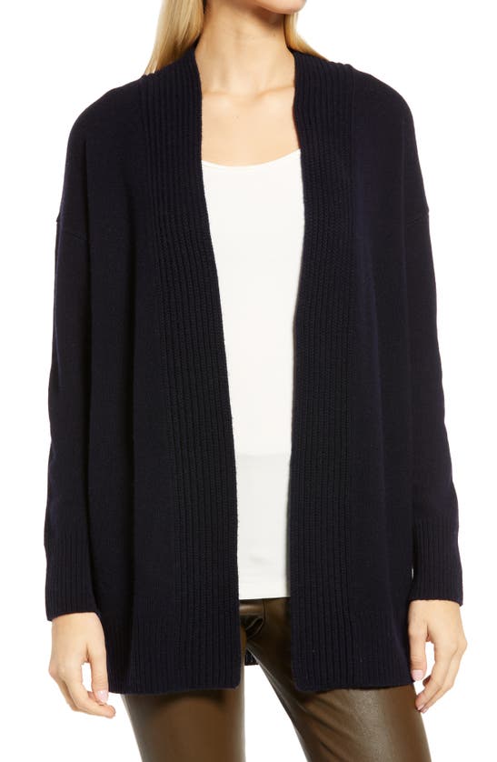 Click to view more detailed imagery on our partner's website Vince Rib Placket Cardigan In Coastal Blue