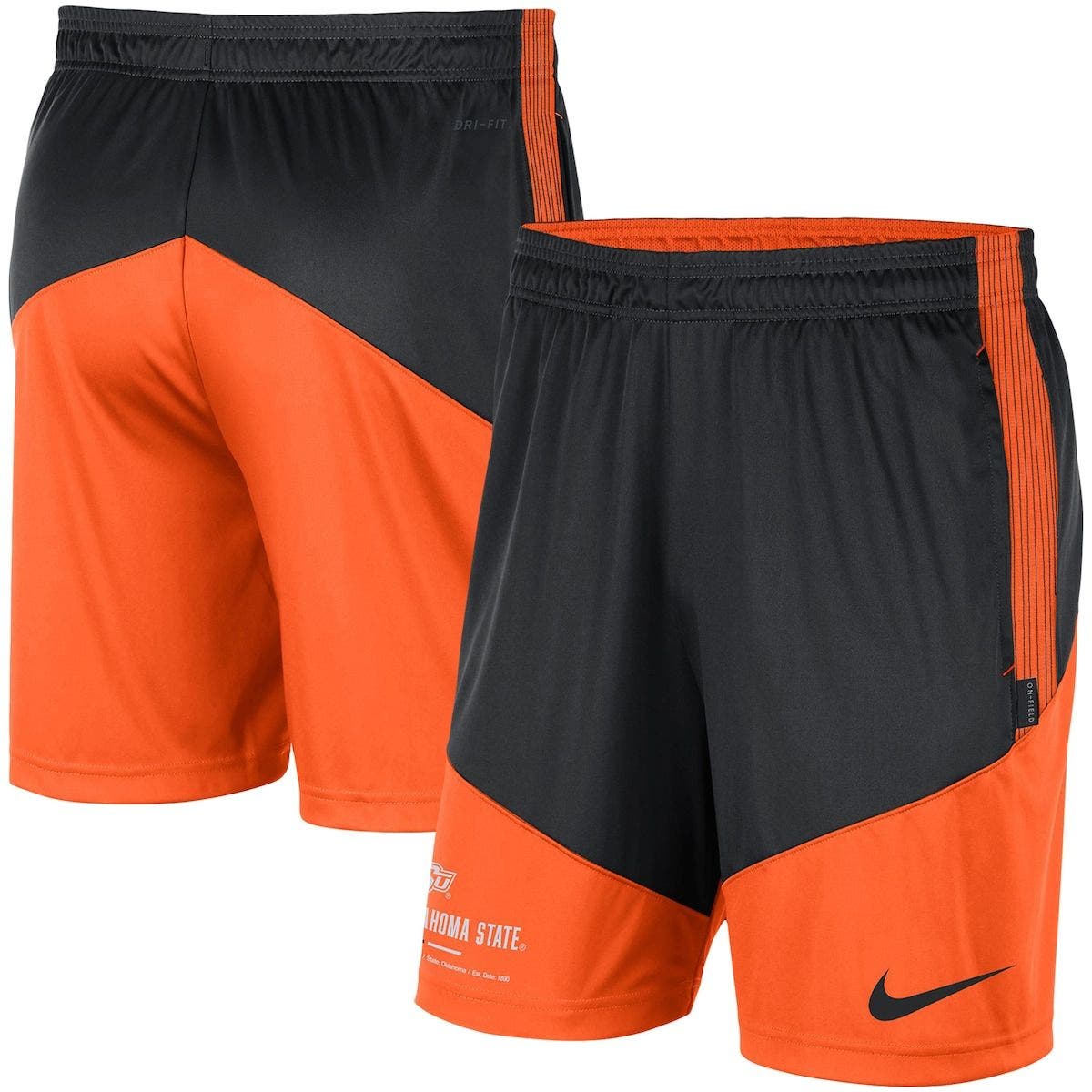 nike black and orange shorts