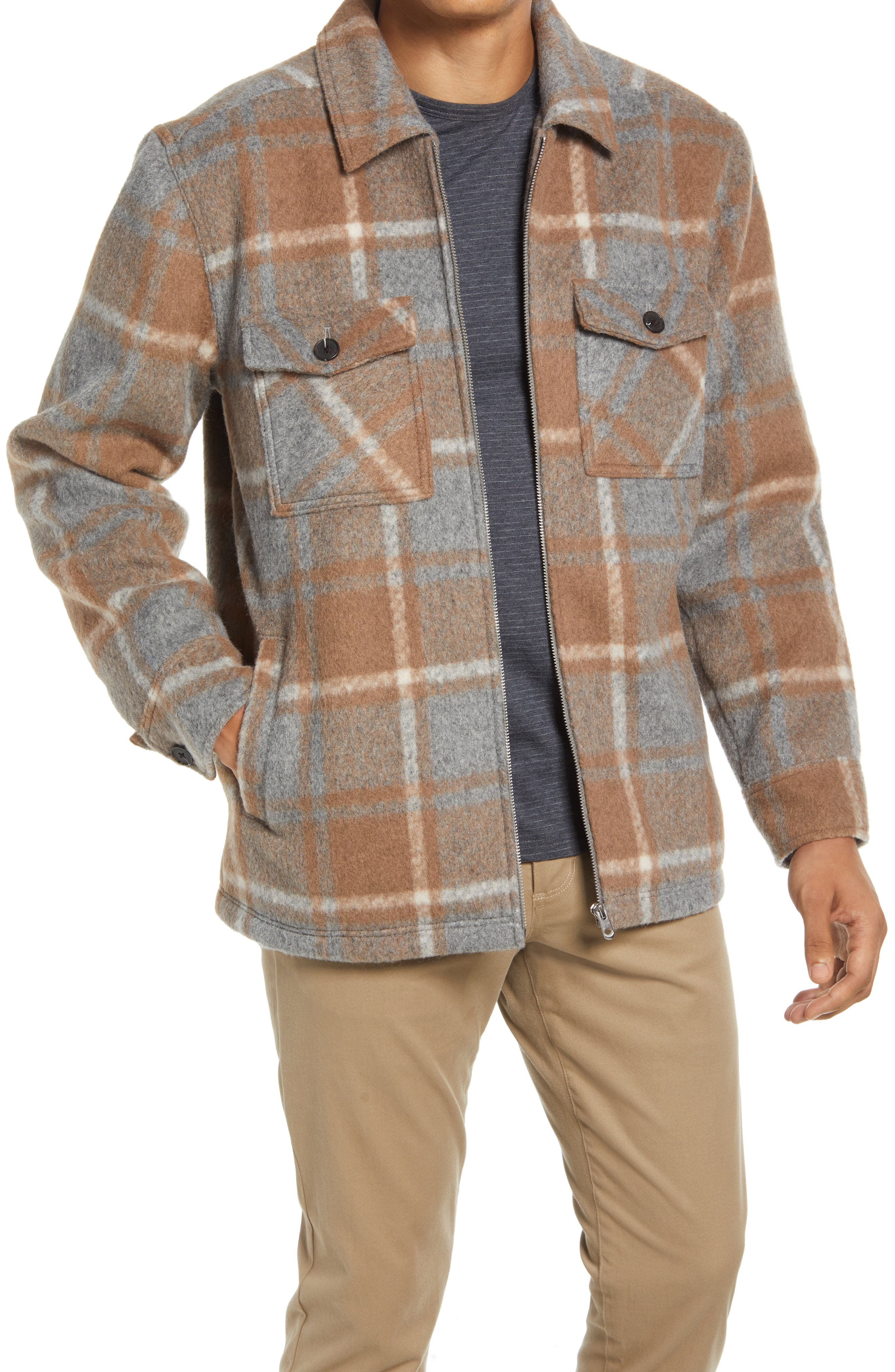 men's plaid wool jacket