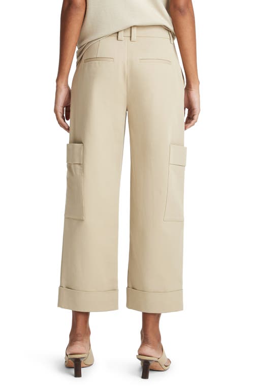 Vince Cropped Cargohose Aus Twill Aus Einer Baumwollmischung In Sepia