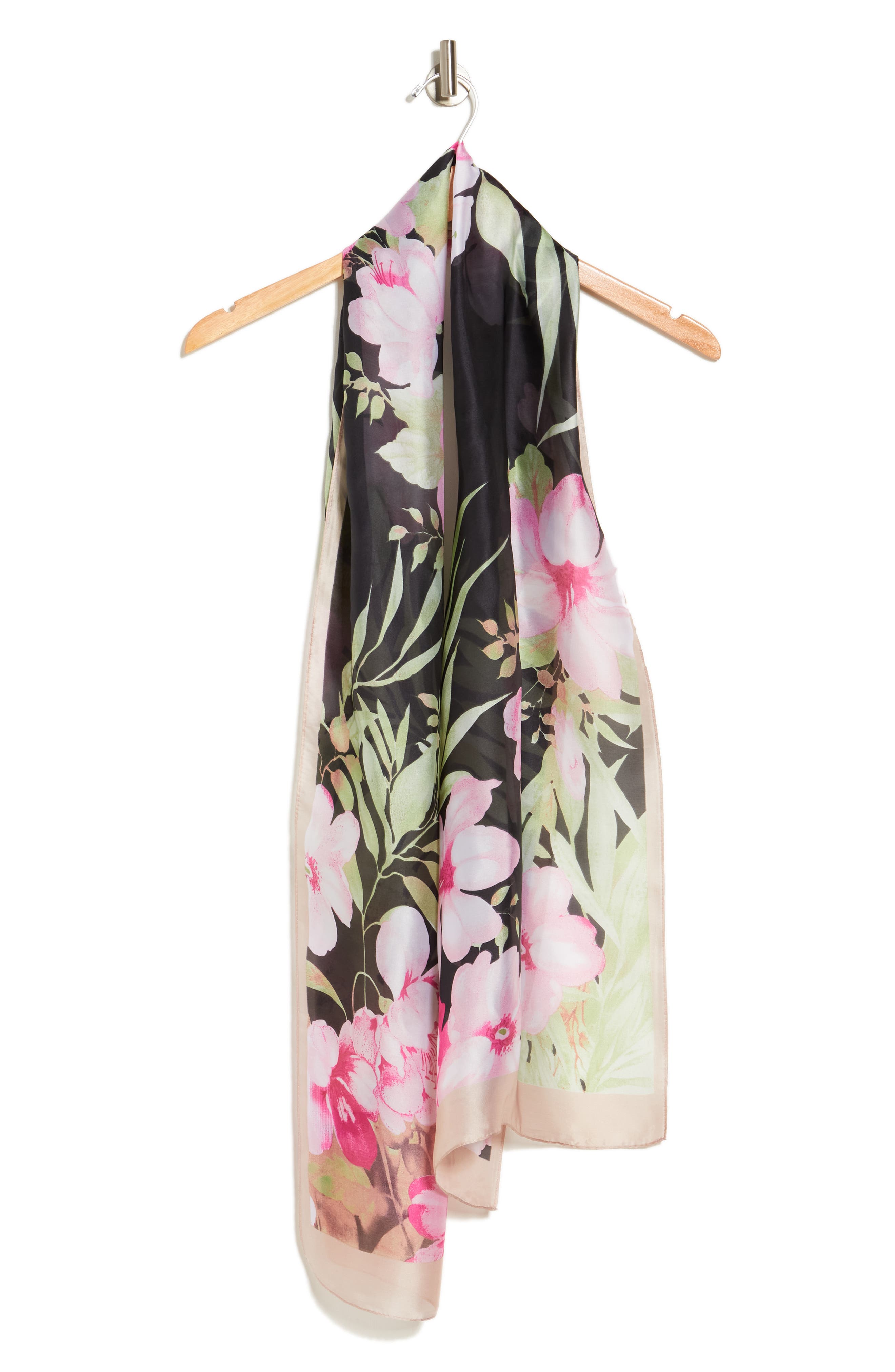 Vince Camuto Tropical Climber Scarf In Black
