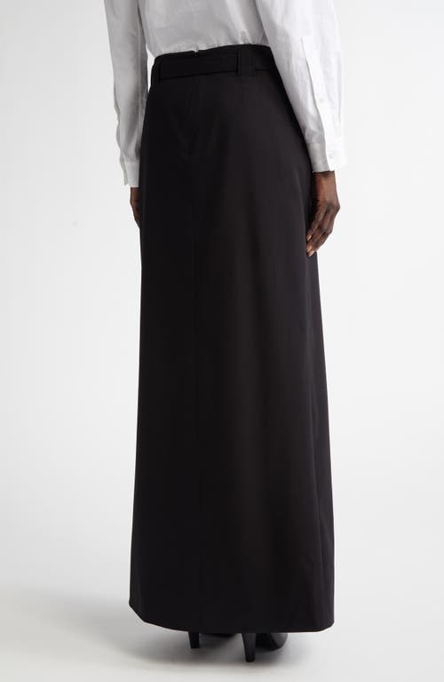 BRANDON MAXWELL BRANDON MAXWELL THE PIERCE BELTED COTTON CREPE MAXI SKIRT 