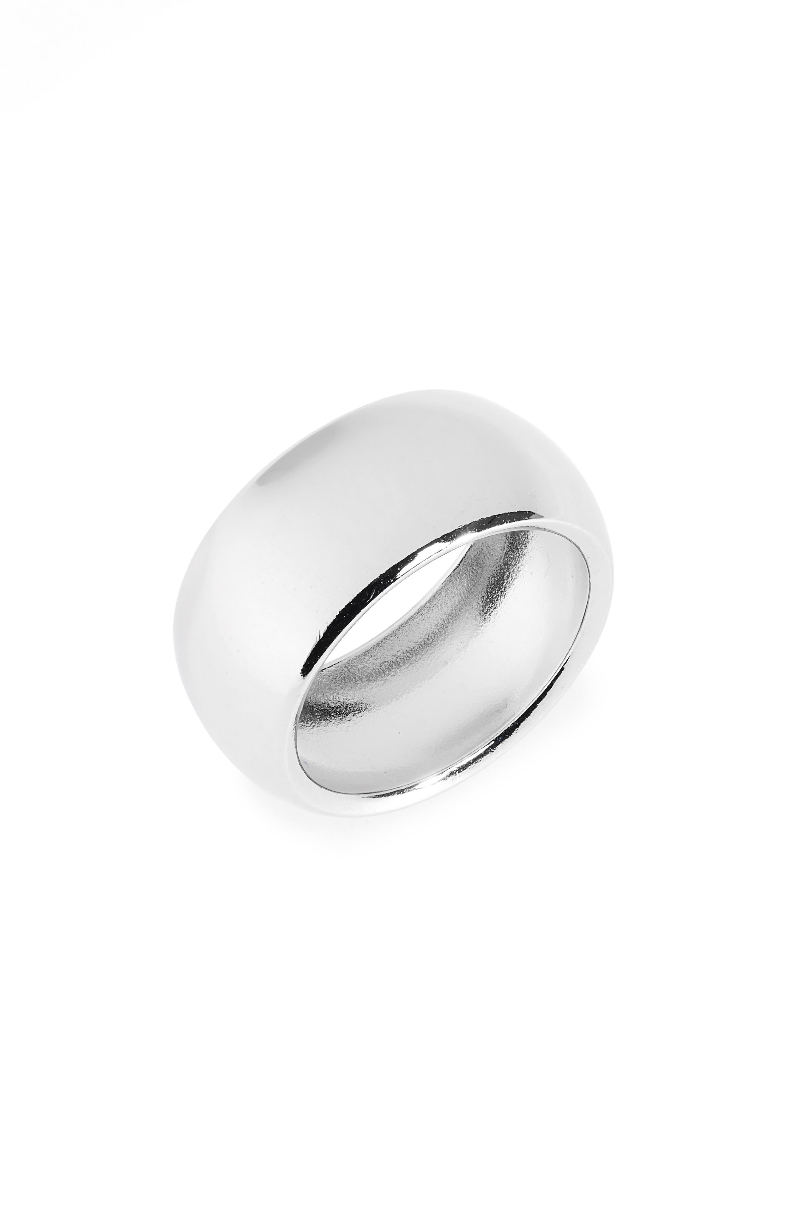 Laura Lombardi Luna Ring in Platinum Plated Brass at Nordstrom, Size 7 Us