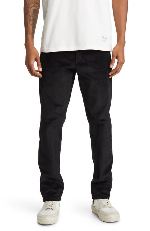 Shop Cat Wwr Corduroy Slim Fit Five-pocket Pants In Black