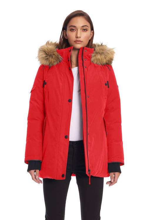 Alpine North Plus Size Glacier Parka Winter Jacket In Crimson