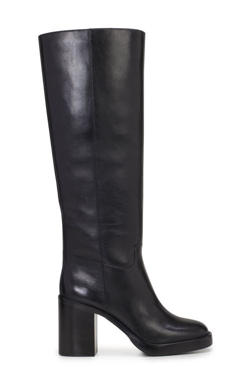 Vince Camuto Gibi 4 Womens Extra Wide Calf Leather Knee-high Boots In Black