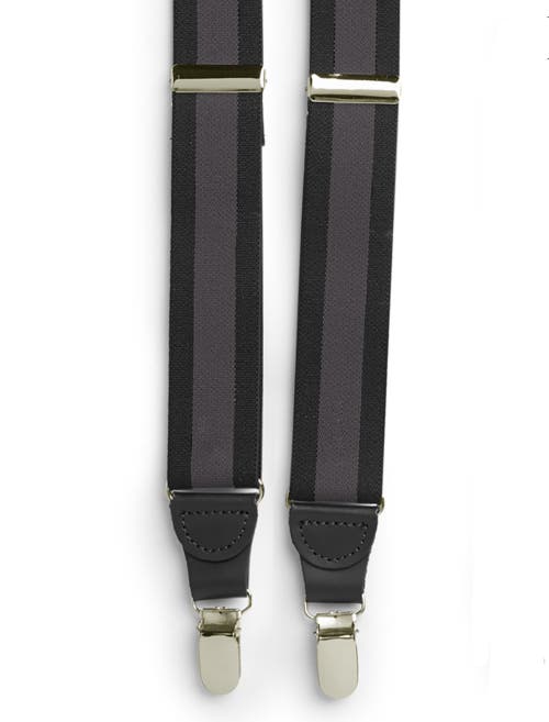 Shop Harbor Bay By Dxl Stripe Y-back Suspenders Boxed Set In Black Grey