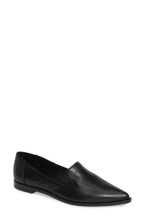 Frye Kenzie Venetian Flat Black Leather at Nordstrom,