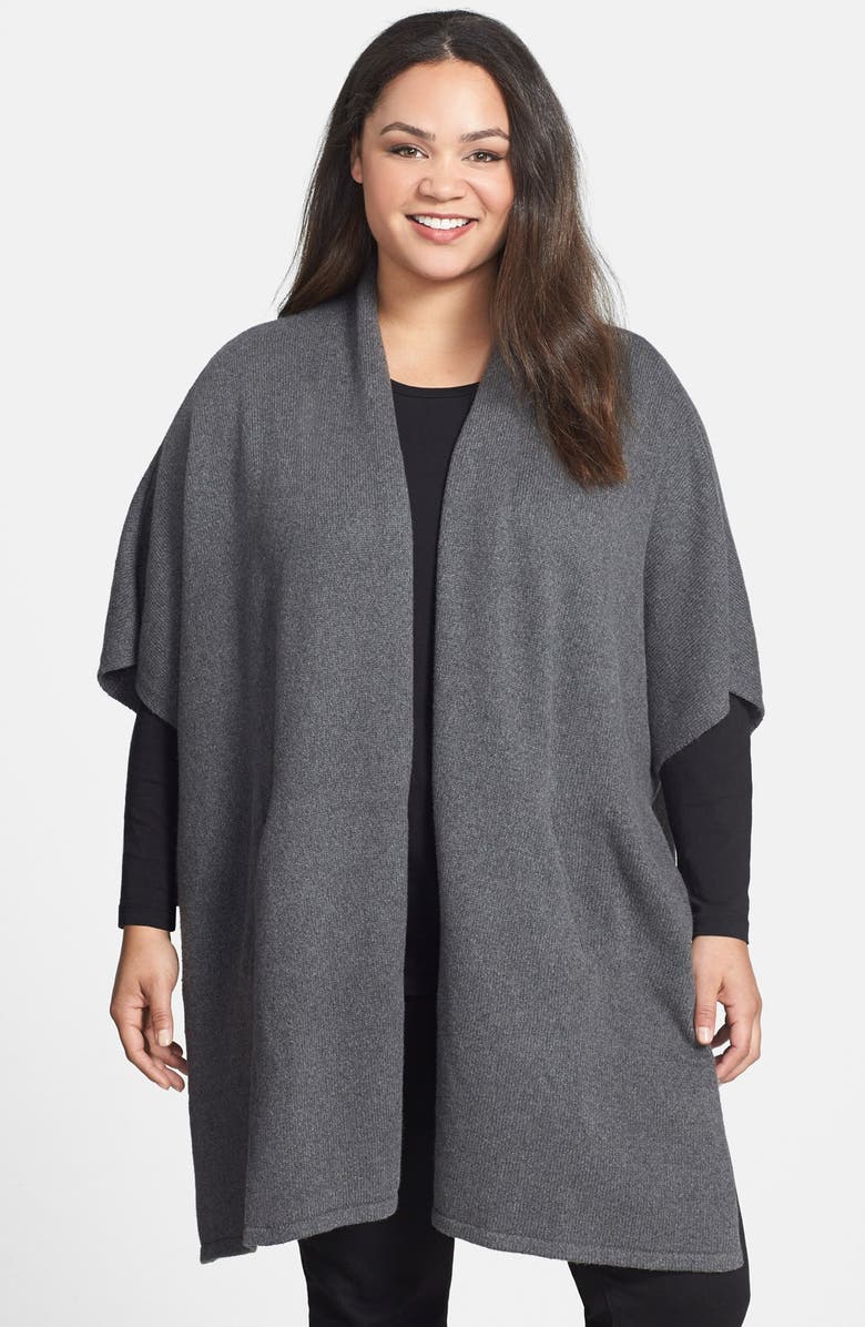 Eileen Fisher Kimono Sleeve Knit Cape (Plus Size) | Nordstrom