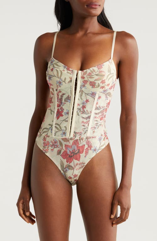 Free People Intimately FP Floral Mesh Bodysuit Combo at Nordstrom,