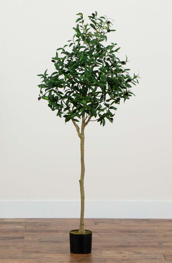 Shop Nearly Natural Artificial Olive Tree In Green