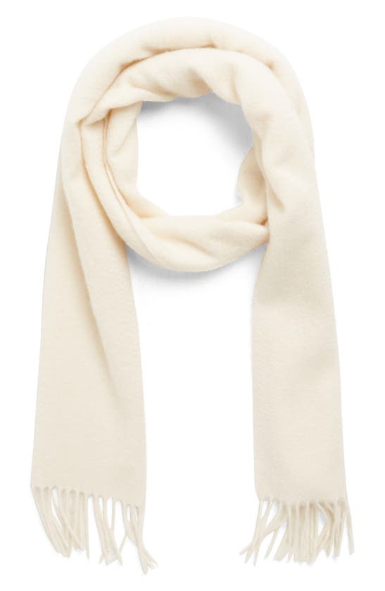 Nordstrom Rack Solid Cashmere Scarf In Ivory Cloud
