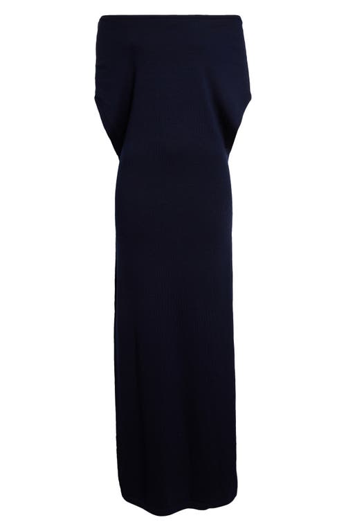 Shop Ramy Brook Chet Wool Maxi Sweater Dress In Navy