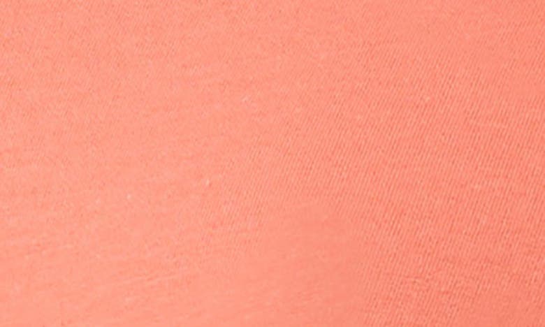 Shop Jones New York Purl Stitch Flutter Sleeve Cotton Blend Knit Top In Coral Sun