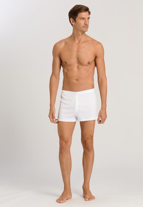 Hanro Sea Island Cotton Sea Island Cotton Boxers In White