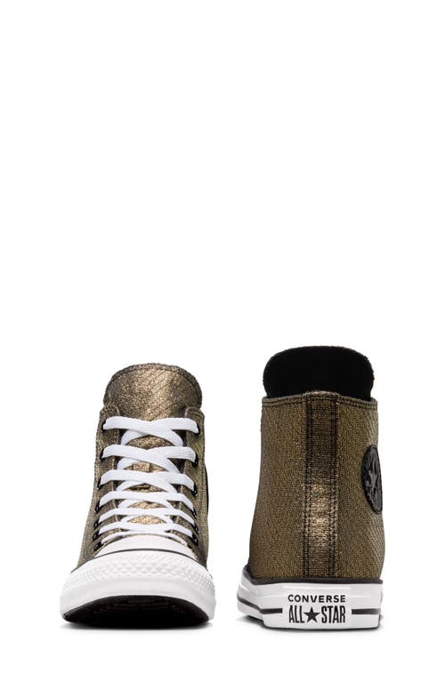Converse Kids' Chuck Taylor® All Star® High Top Sneaker In Black/gold/white