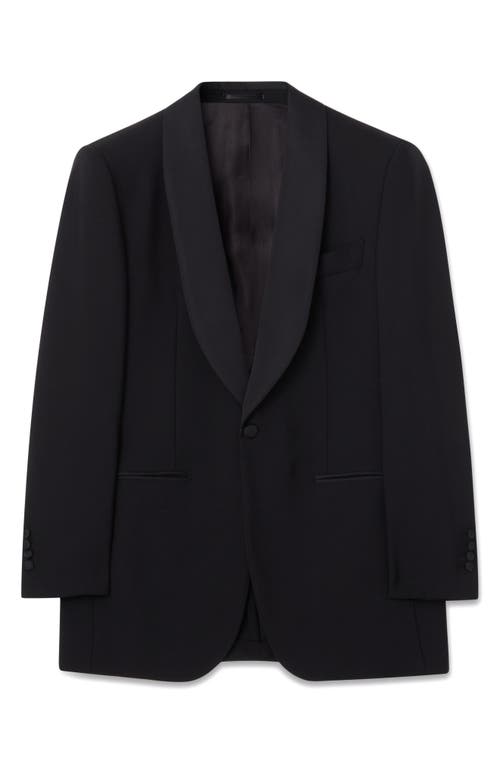 55 Wool & Mohair Blazer in Black Tux Wool
