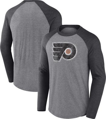 Men's Fanatics Branded Heather Gray/Black Philadelphia Flyers Special  Edition 2.0 Long Sleeve Raglan T-Shirt