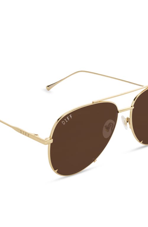 Diff 63mm Scarlett Sunglasses In Gold/brown