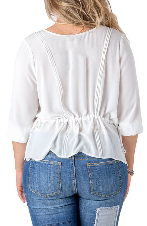 Standards & Practices Joanna Cinch Back Top In White