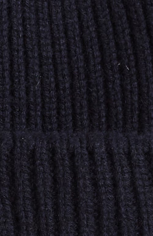 Shop Moncler Logo Cashmere Beanie In Navy