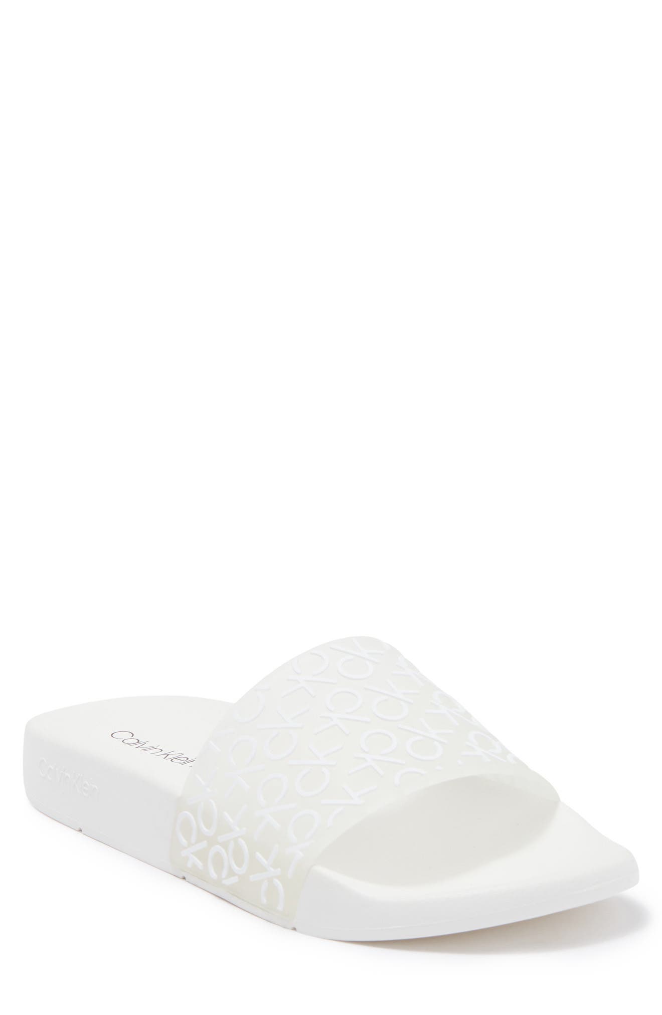 Calvin Klein C Malva Logo Slide In White Sy